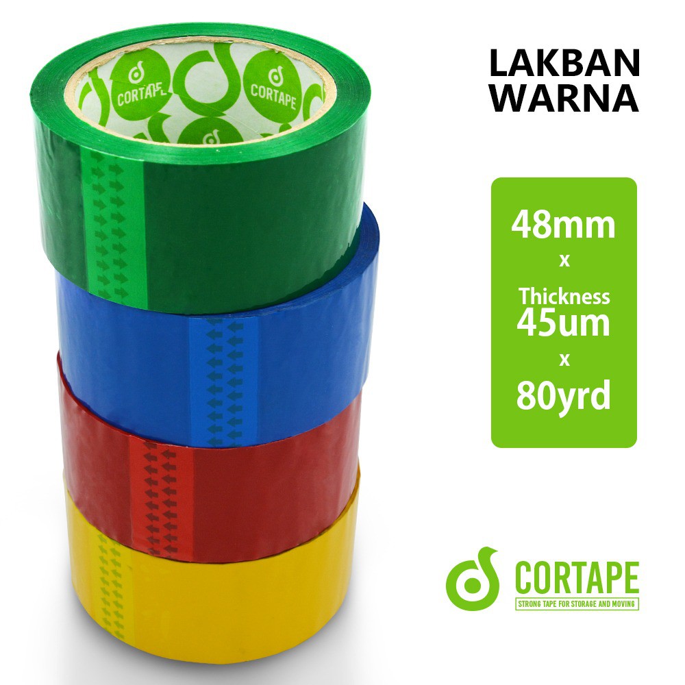 

LAKBAN CORTAPE WARNA 48mm x 80yard