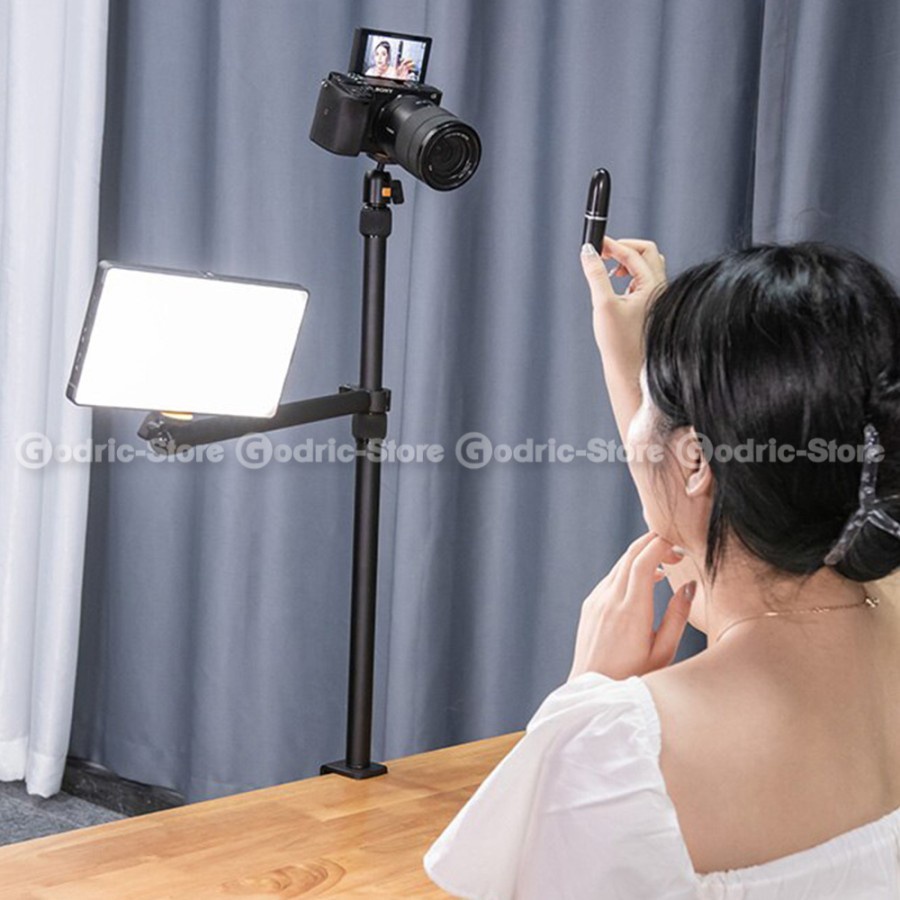 ULANZI LS02 Camera Desk Mount Overhead Stand u/ Light HP Bracket Clamp