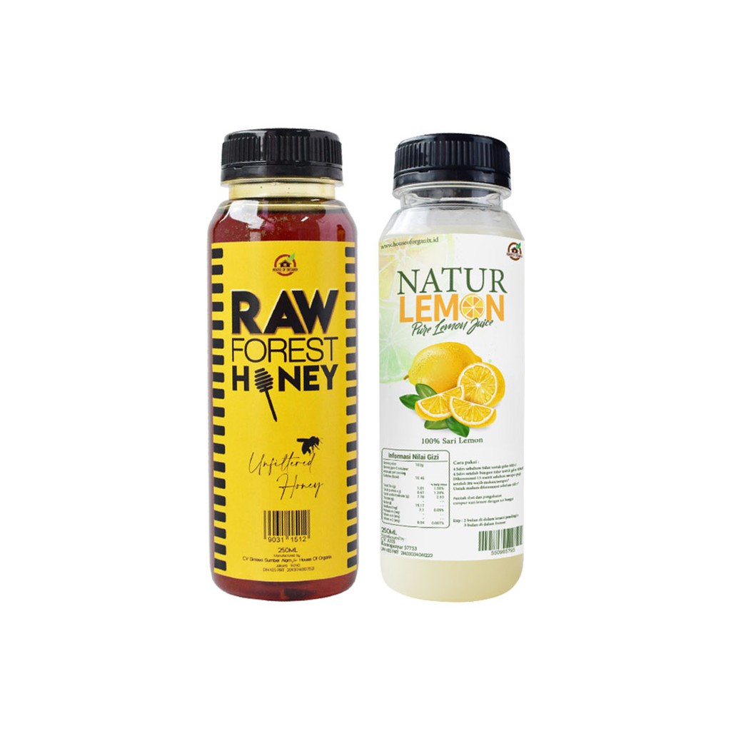 Bundle Package Natur Lemon 250 Ml + Hofo Raw Forest Honey 250 Ml