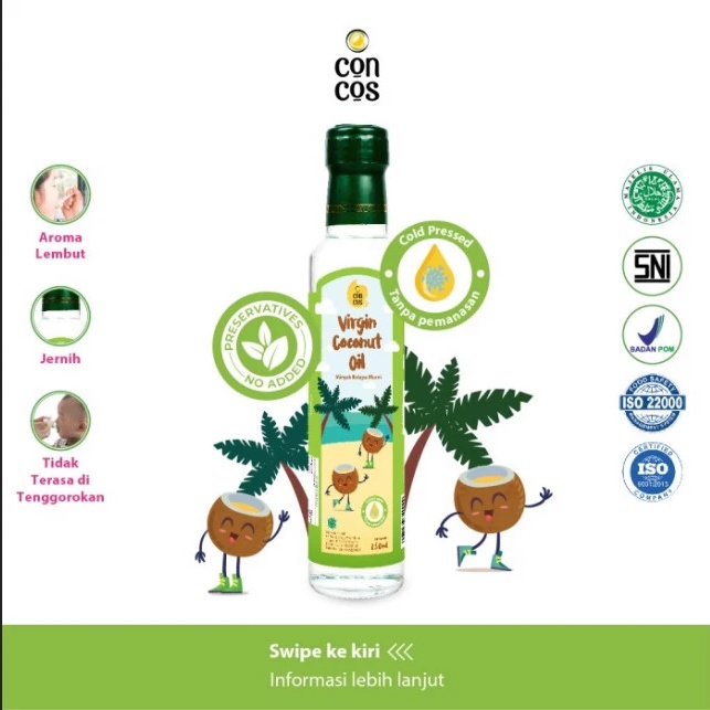 

CONCOS VIRGIN COCONUT OIL MINYAK KELAPA MURNI 250ML / 100ml