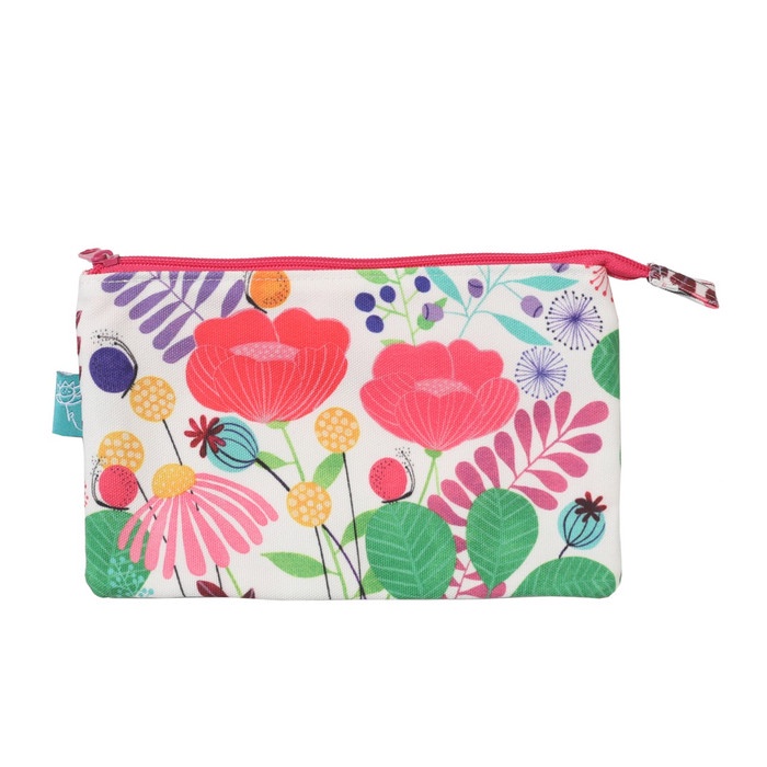 

v0v20v Pencil Case Tempat Pensil Pouch Print Flower Pink Kamalika Artprints Fv0101