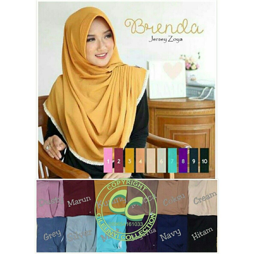 Jilbab Instant Brenda Jersey Hijab Renda