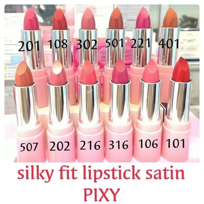 Pixy Silky Fit Lipstick Satin Semi Matte Shopee Indonesia Warna lipstik pixy silky fit