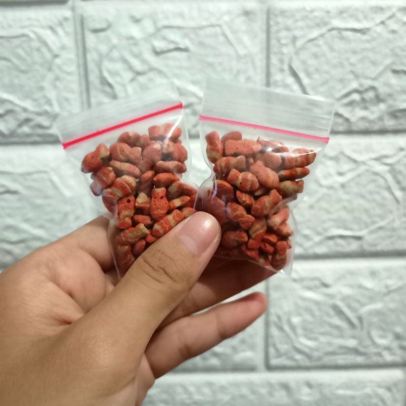 Biskuit Hamster Ikan Salmon MINI Pack Snack Kering Bentuk Ikan Salmon Pakan Sugar Glider Landak Mini