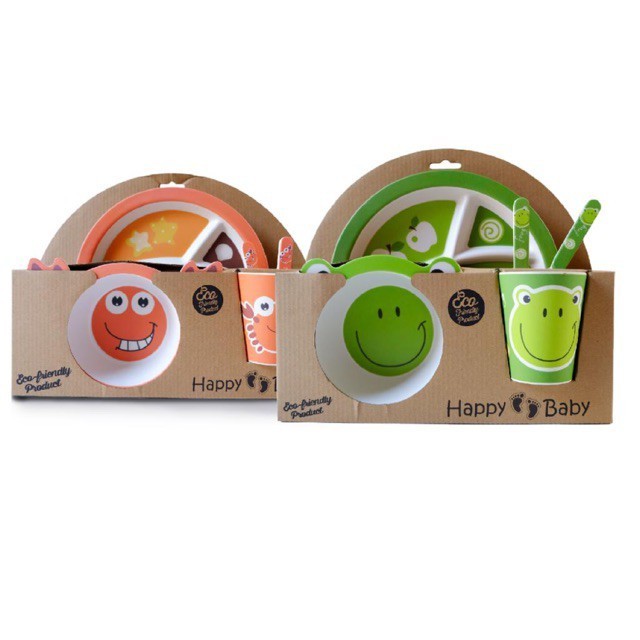 Baby Happy Bamboo Kid Picnic Set - Feeding Set Bamboo