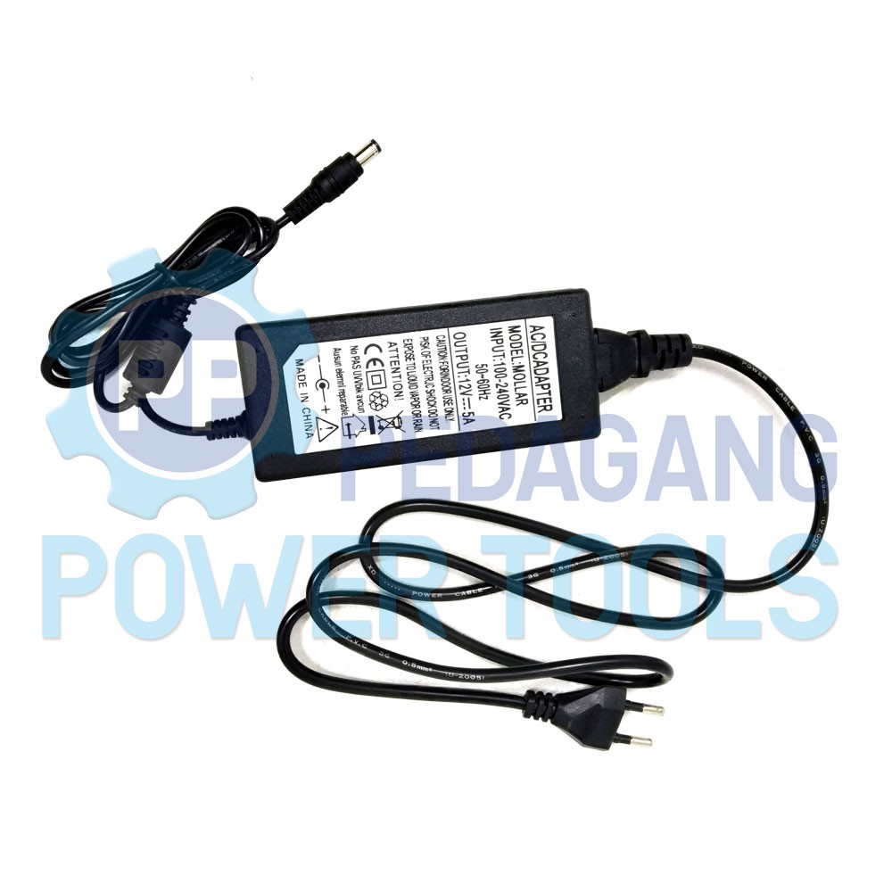 ADAPTOR AC 12V 5A CCTV DVR SPRAYER AIR POMPA ANGIN DC 12 VOLT 5 AMPERE