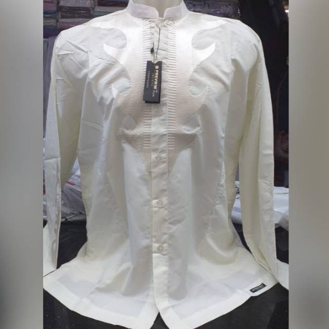 Baju koko preview infinite by itang yunasz putih senada