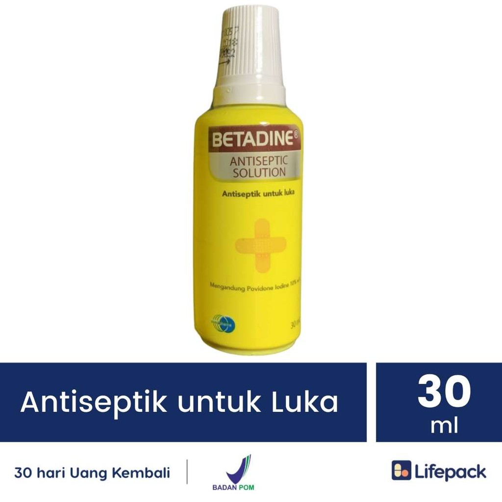 Betadine Solution 5 & 30 Ml - Antiseptik Infeksi Kulit - Lifepack-30 ML