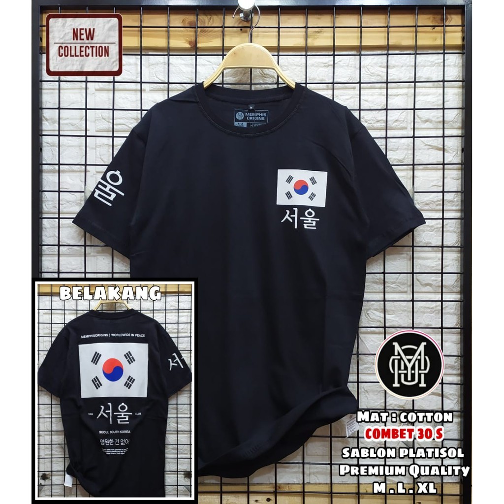 T-SHIRT MEMPHIS logo bendera japan/korea terlaris