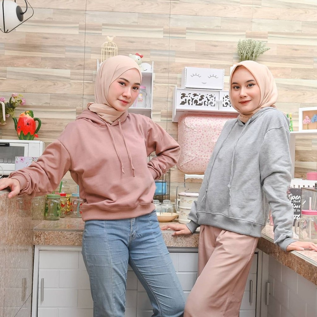 CROPTY HOODIE OVERSIZE . SWEATER WANITA . HOODIE WANITA . ATASAN MURAH . ATASAN HIJAB