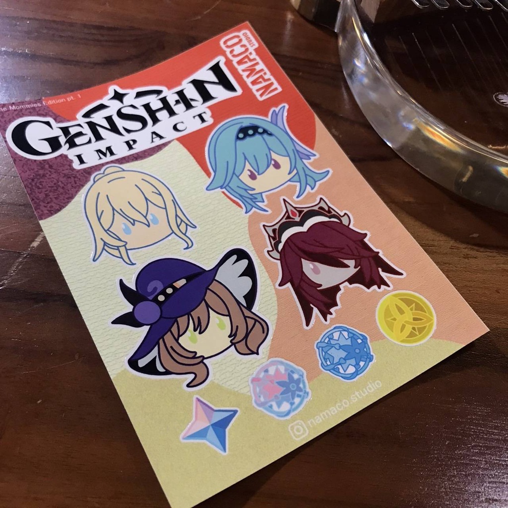 GENSHIN IMPACT STICKERPACK FANMERCH : THE MOMMIES PT.1 JEAN EULA LISA ROSARIA STICKERPACK NAMACO