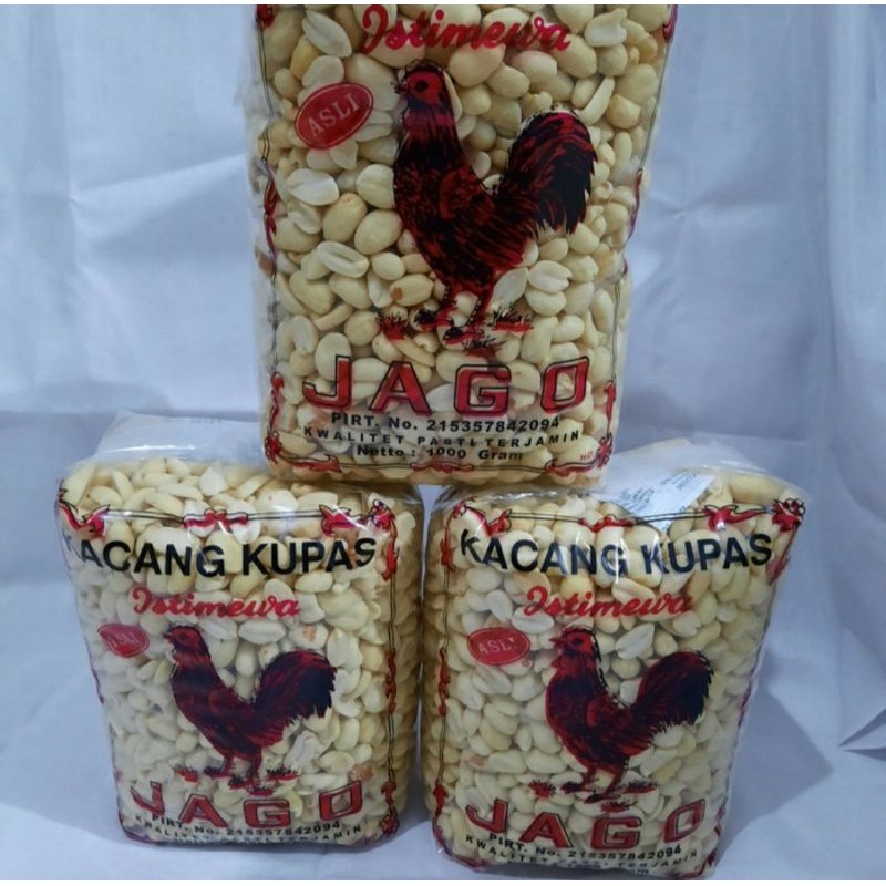 

Kacang Tanah Kupas Mentah Cap Jago 1 Kg