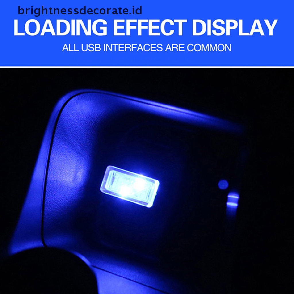 1pc Lampu Atmosfir Mobil Led Usb Flexible Mini Warna-Warni