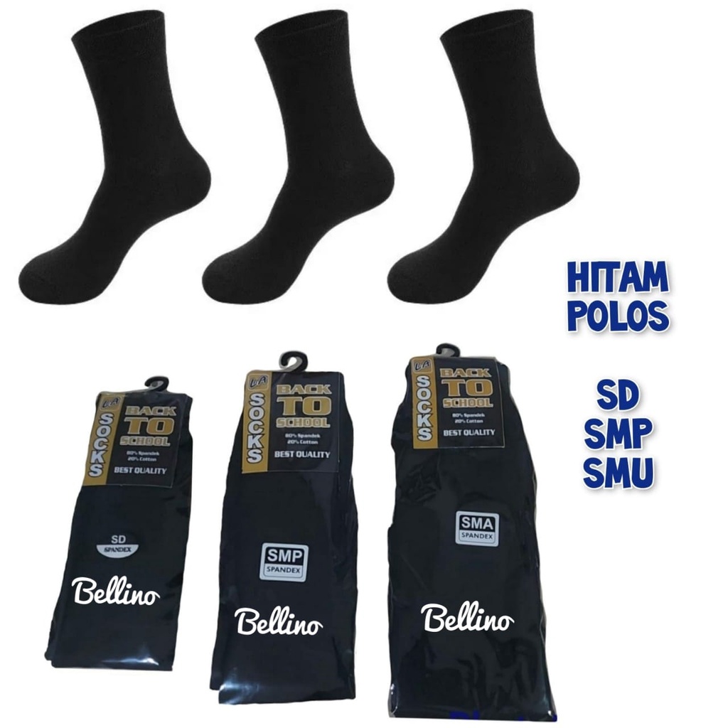 Termurah Kaos Kaki Sekolah Back To School SD SMP SMA Kaos kaki Putih Polos Kaus Kaki Hitam Polos Kao