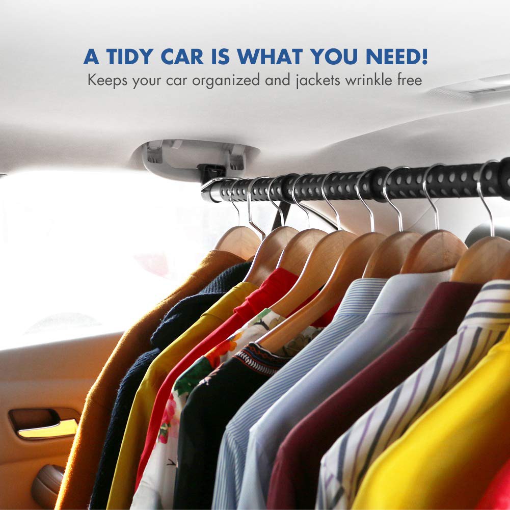 Expandable Car Hanger Clothes | Gantungan Bar Baju Jas Pakaian Mobil