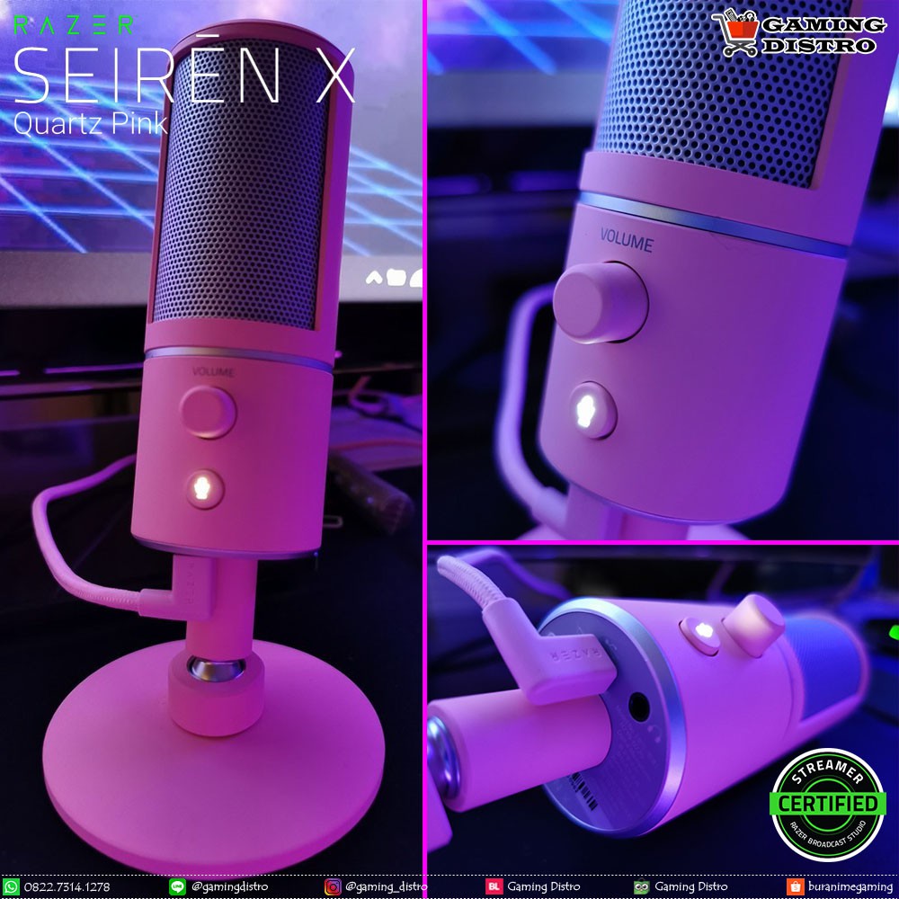 Microphone Razer Seiren X Quartz Edition Razer Seiren X Quartz Pink Shopee Indonesia