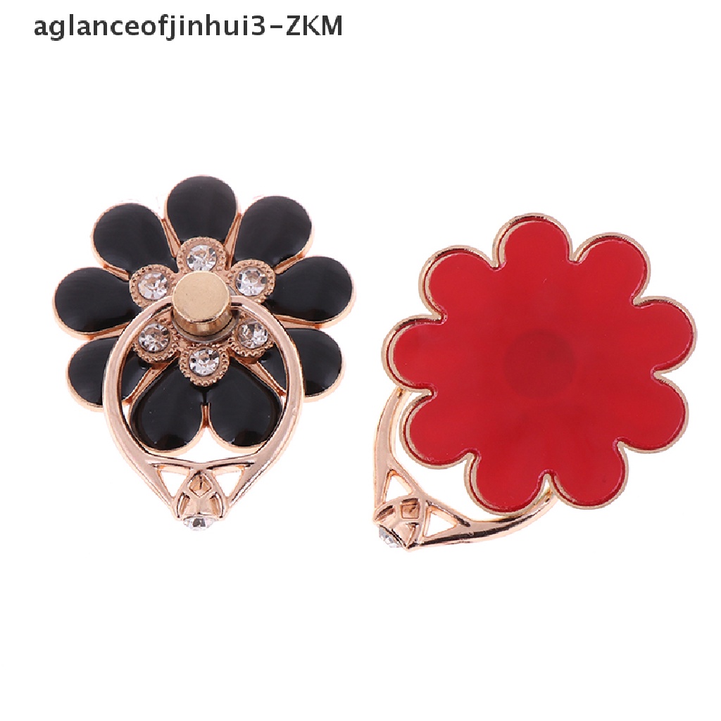 [AGID] Flower finger ring smartphone colorful metal stand holder phone holder stand  [zkm]