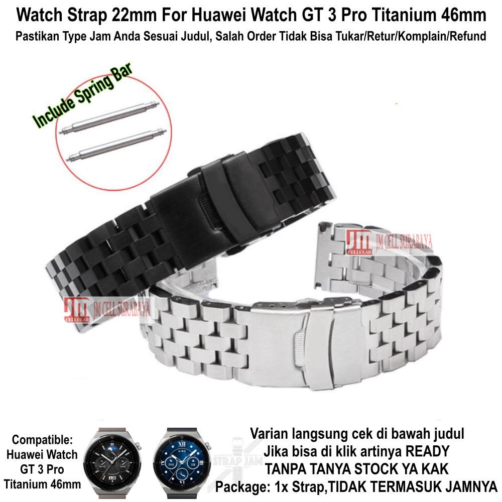 SUPER ENGINEER II Strap Huawei Watch GT3 GT 3 Pro 46mm - Tali Jam 22mm Stainless Steel