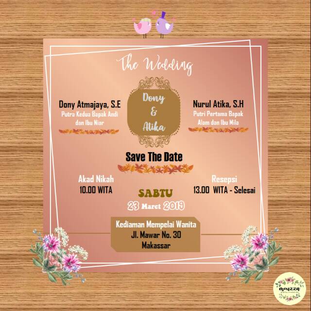 FILE JPG | UNDANGAN DIGITAL | UNDANGAN PERNIKAHAN | UNDANGAN NIKAH | UNDANGAN MURAH tema brown