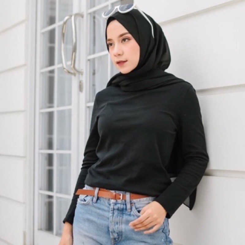 KAOS POLOS PANJANG WANITA / INNER MANSET DALAMAN SPANDEK