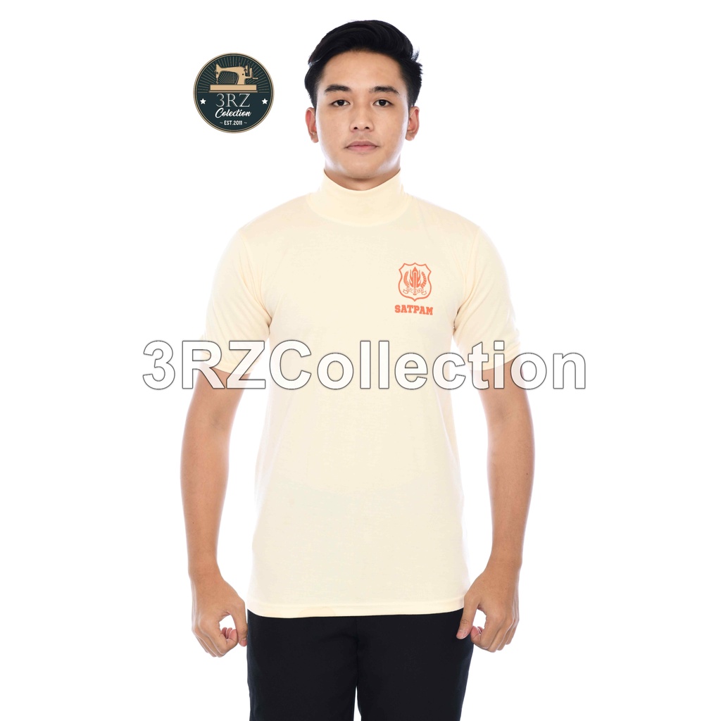 Security Satpam Kaos Satpam Krem Baju Kaos Security Krem Kaos Dalaman Satpam Security Leher Tinggi K
