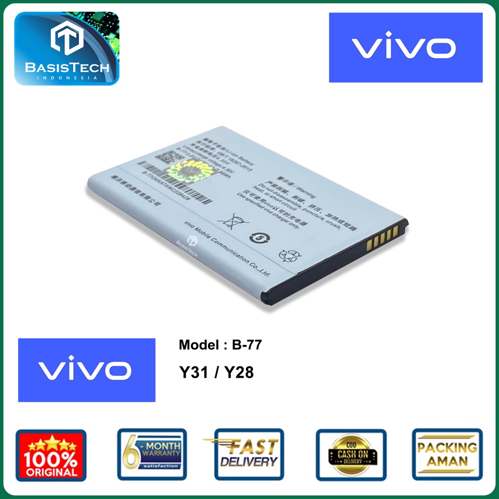 BATERAI VIVO Y31 - BATERAI VIVO Y28 - BK-B-77 - B-77 - ORI