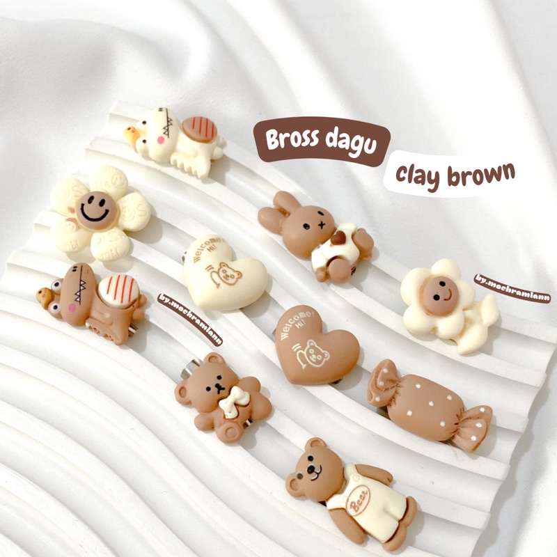 [RANDOM] Bross PIN dagu / bross clay brown / bross hijab