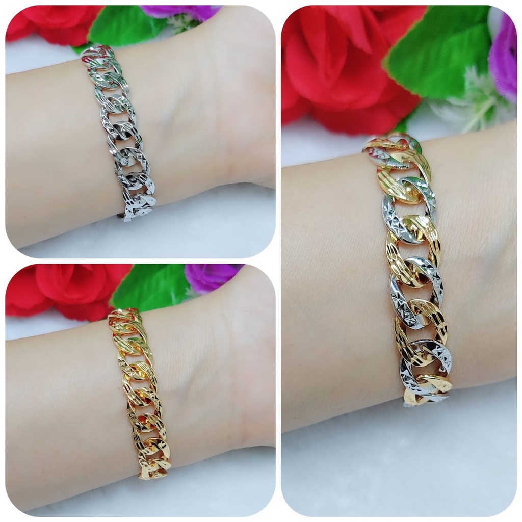 Gelang sisik naga lapis emas perhiasan fashion GL002 (lerbar 11.5mm, 16mm)