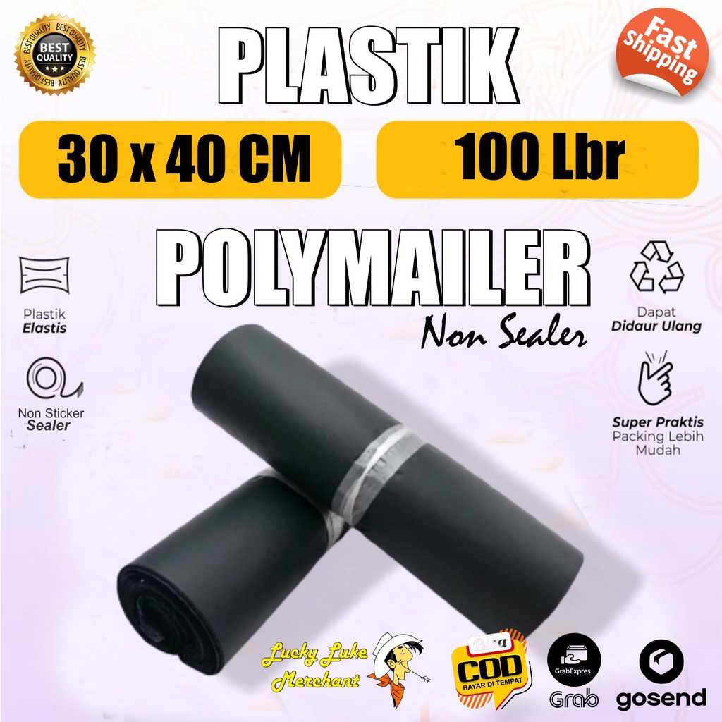 

Plastik Polybag 30 x 40cm Polymailer Polymail Amplop HDPE Hitam 30x40cm Plastic Packing Paking Kemasan Produk Besar