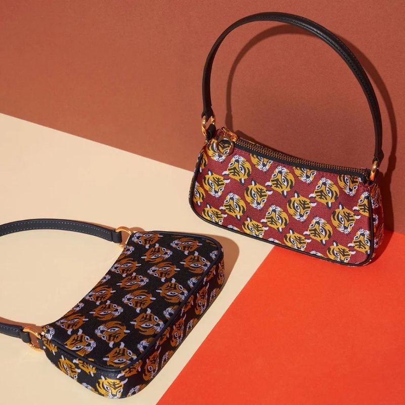 5.5 SALE | CK Tiger Print Jacquard Shoulder Bag