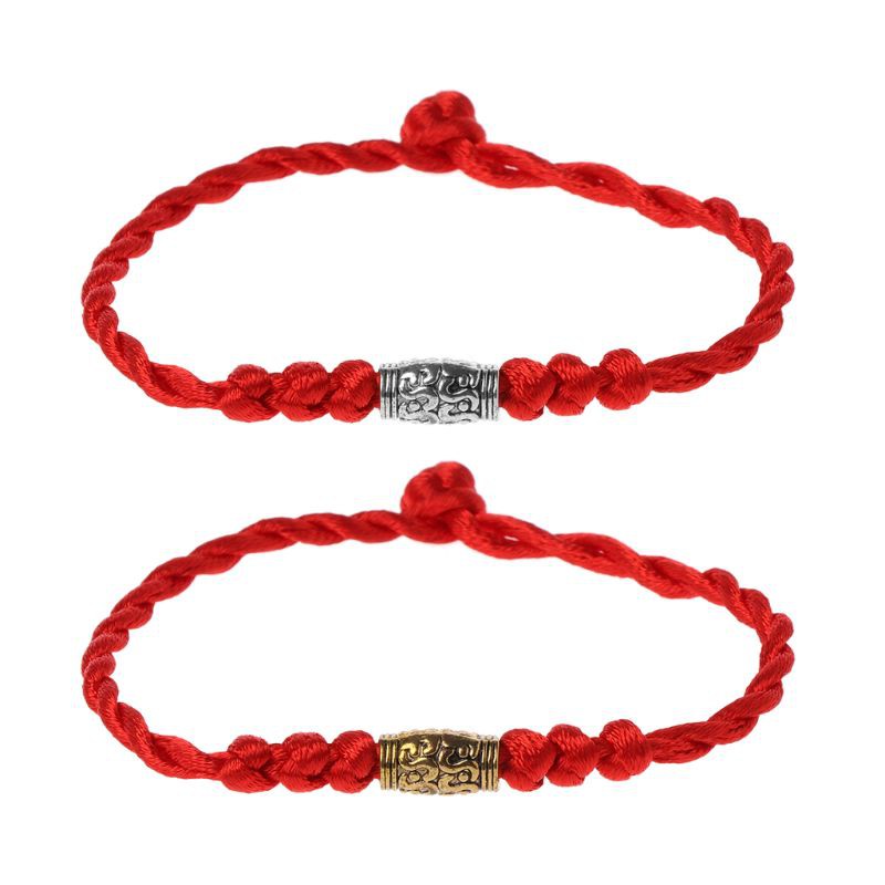 Glitter Handmade Chinese Feng Shui Lucky Kabbalah Red String Bracelets Tibetan Jewelry