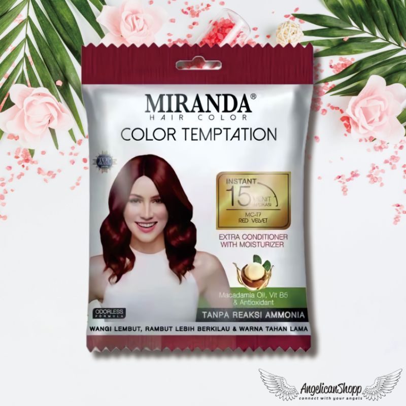 MIRANDA HAIR COLOR TEMPTATION SACHET / MIRANDA CAT PEWARNA RAMBUT INSTANT 15 MENIT