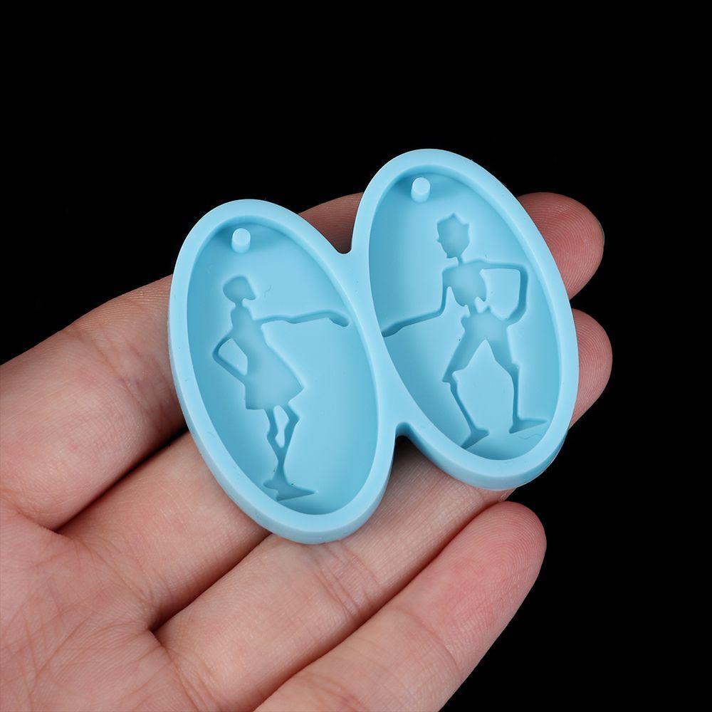 Solighter Anting Cetakan Resin Handmade UV Epoxy Membuat Perhiasan Alat Menjuntai Resin Silicone Mold