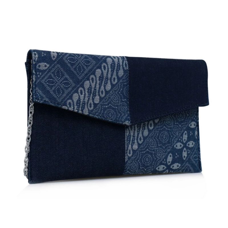 Elizabeth Bag Kana Denim Batik Clutch