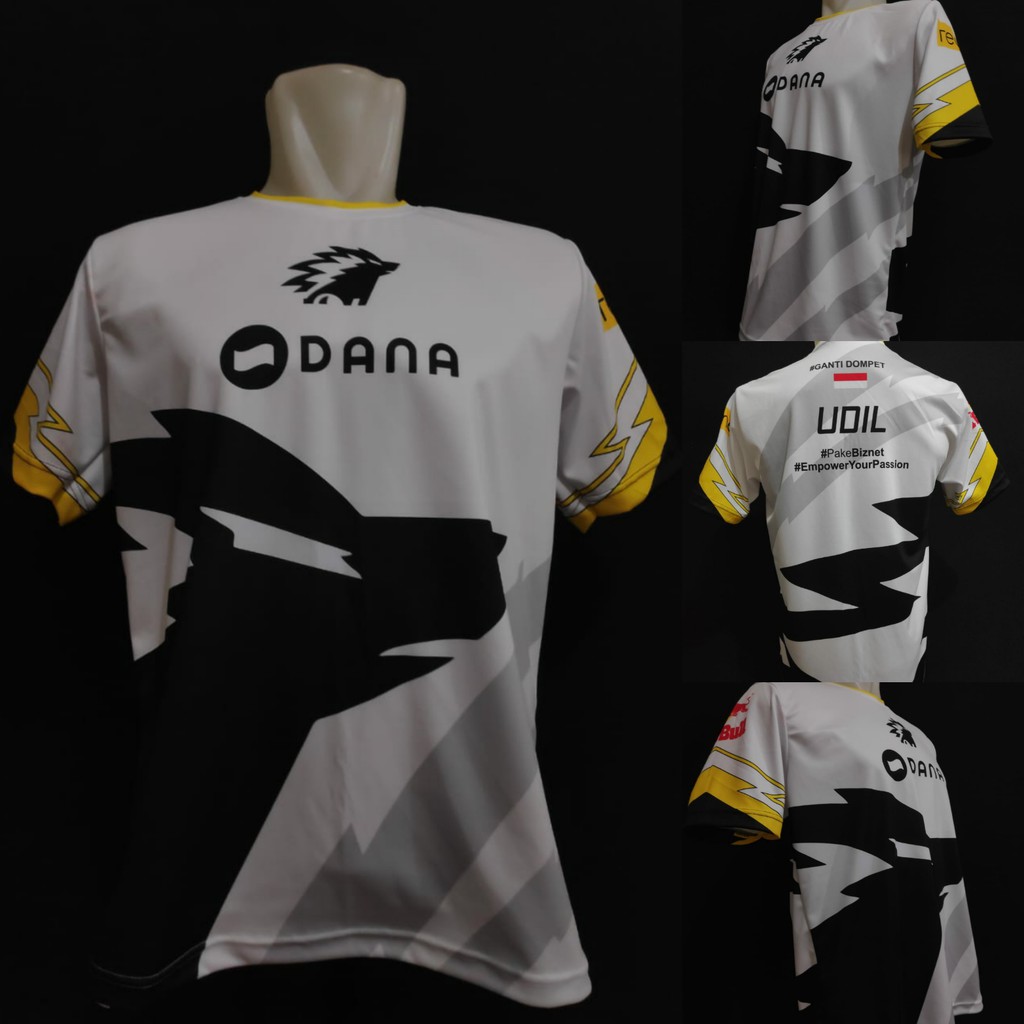 Baju Kaos Jersey Gaming ONIC ESPORT 2020 ML,PUBG,FF Free Nickname