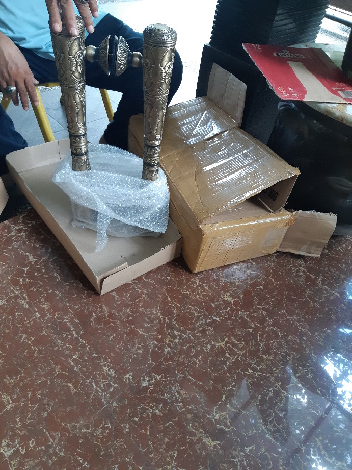 Hendel Pintu / Tarikan Pintu Rumah Kuningan Model Pendopo Harga Grosir