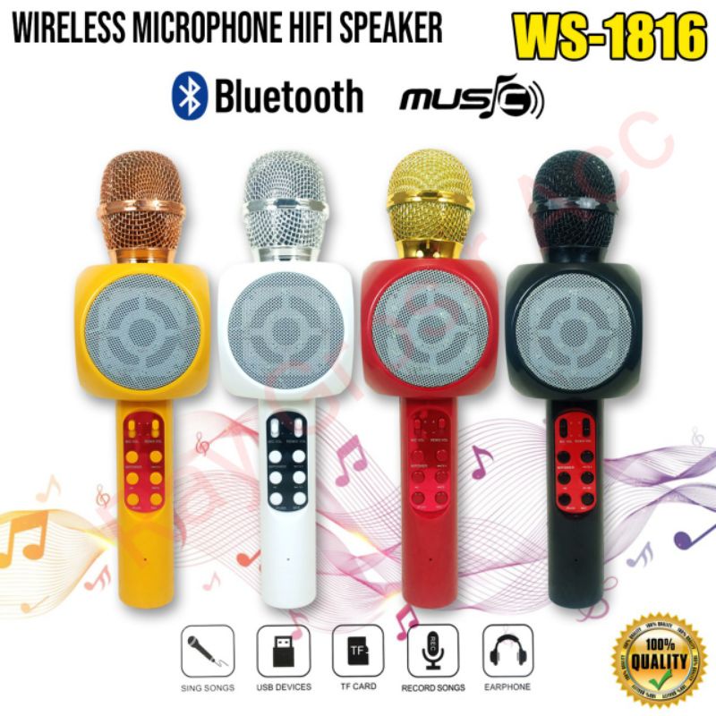 Mic Karaoke Bluetooth Wireless HIFI WSTER WS1816 WS-1816