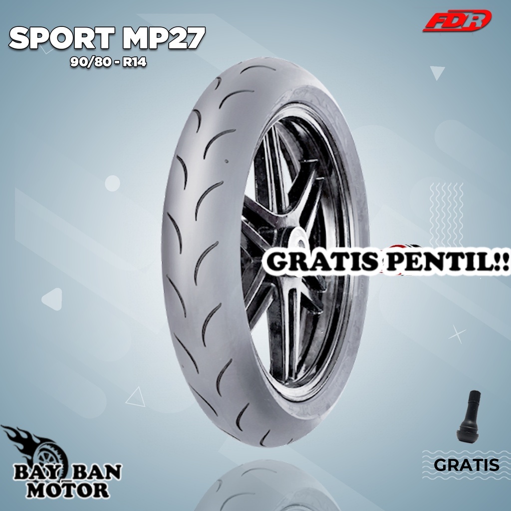 Ban Motor Matic RACE COMPOUND // FDR SPORT MP27 90/80 Ring 14 Tubeless ban motor matic tubles beat vario scoopy ring 14 tubles