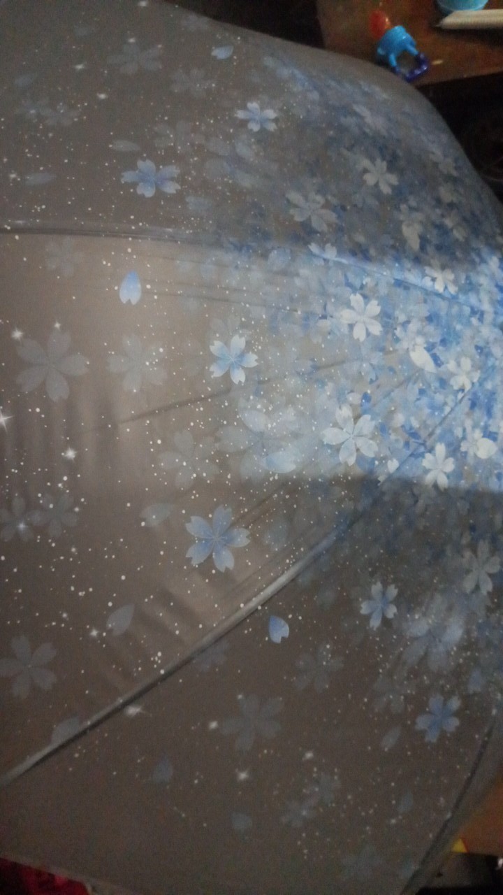 Rajakarta Payung Transparan Standar Tongkat Motif Mix Banyak Karakter Lucu