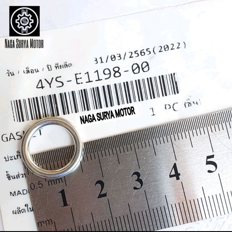 Ring gasket baut pembuangan oli NMax Jupiter Z Aerox 155 Mio 4YS-E1198-00 / 812-11198-00 YGP