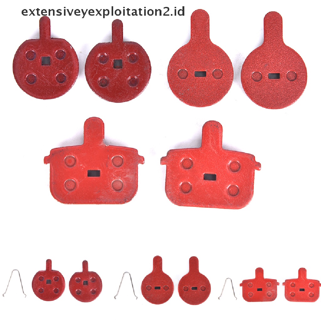 1pasang Bantalan Rem Cakram Sepeda Gunung Logam Serat Tembaga Sepeda