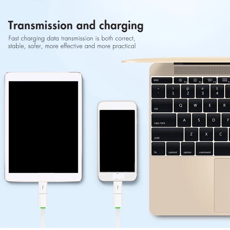 Kabel Data / Charger OTG 8Pin To Micro USB Untuk Handphone / Tablet