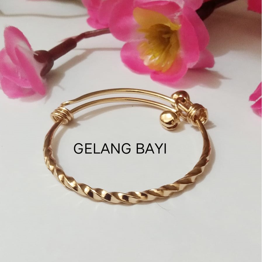 Kenten Acc - Gelang Tangan Perhiasan Bayi Warna Emas Xuping / Gelang Bayi B-4 / Gelang Kerincing