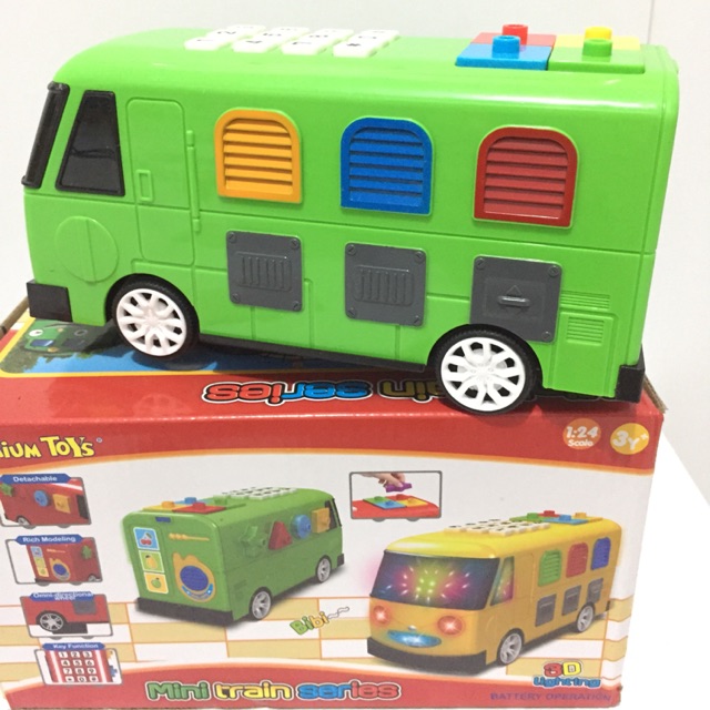 Bus tayo lampu music bus tayo bernyanyi pake batere mobil bus puzzle dan angka