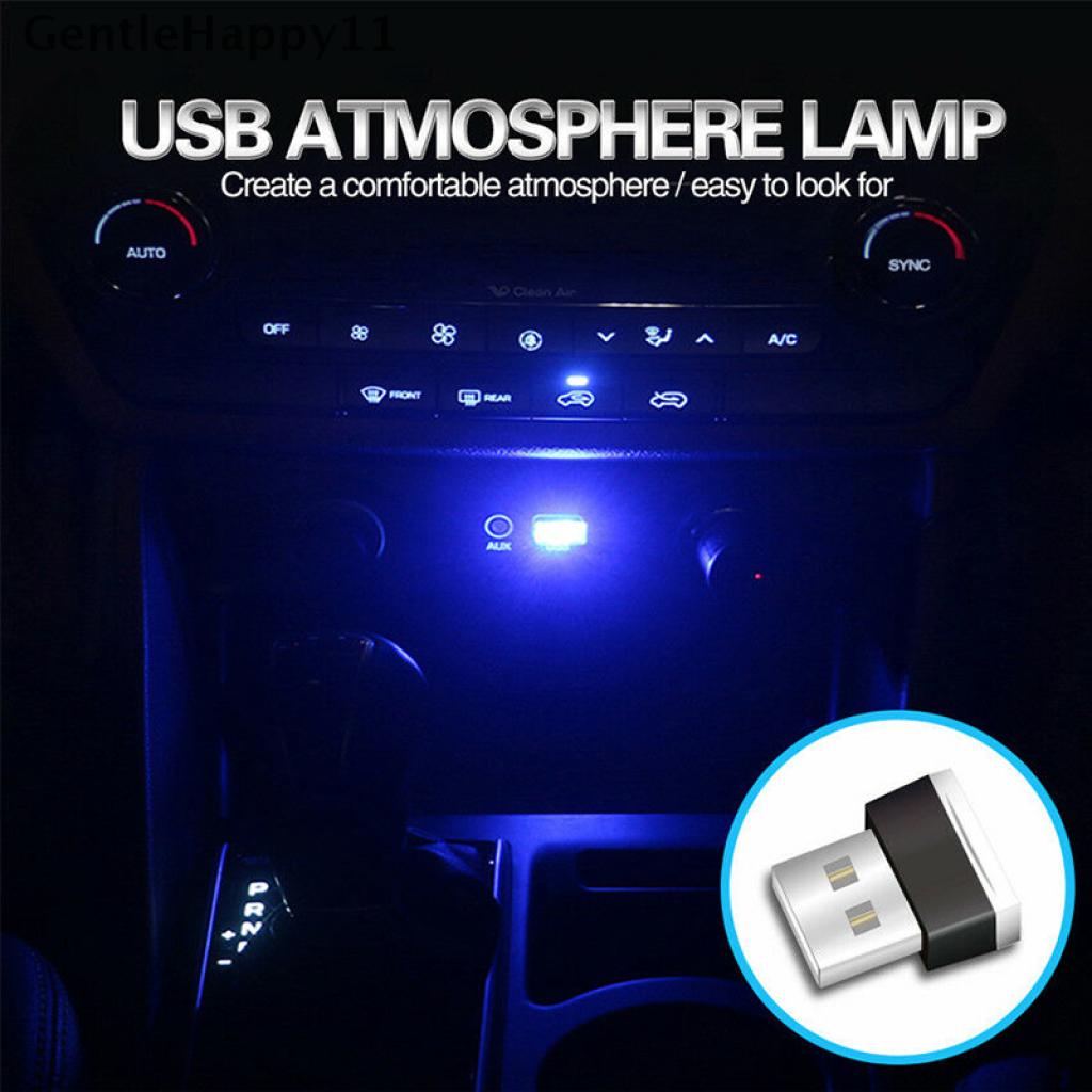 Gentlehappy USB LED Mini Lampu Interior Mobil Strip Flexible Neon Atmosphere Tube Neon Lamp
