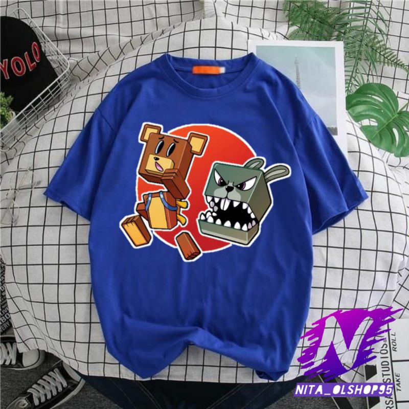 baju anak super bear adv kaos anak super bear minecraft roblox gratis nama