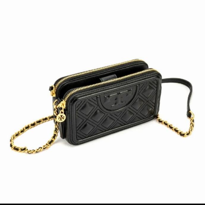 TAS TORY BURCH ORIGINAL - TB FLEMING MINI DOUBLE ZIP BLACK CB G45GB53NJ