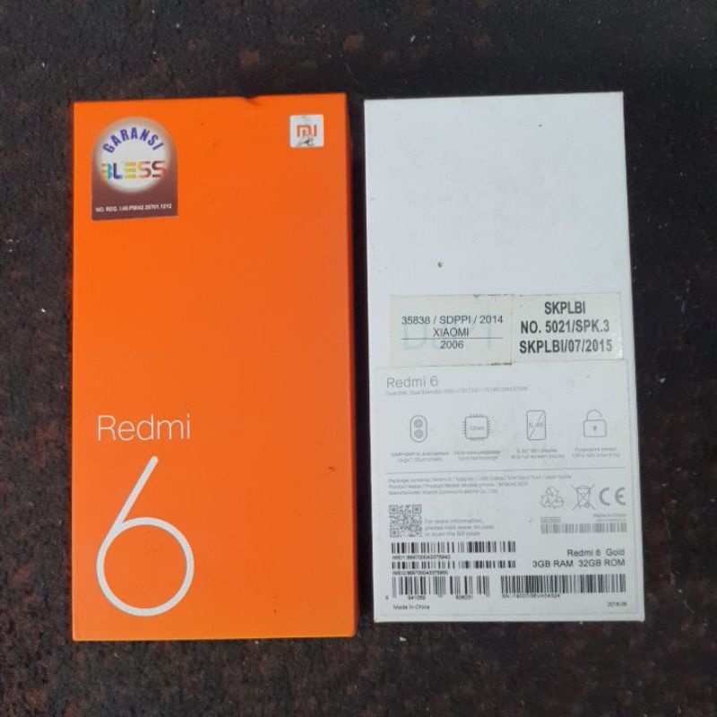 DUS BOX KARDUS BOOK XIAOMI REDMI 6 ORIGINAL COPOTAN