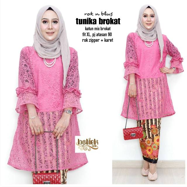 Rok n Blus Tunika Brokat