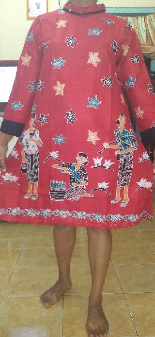 Tunik Jamu Gendong 2 Atasan Batik Kerja Modern Kasual Elegan Kondangan